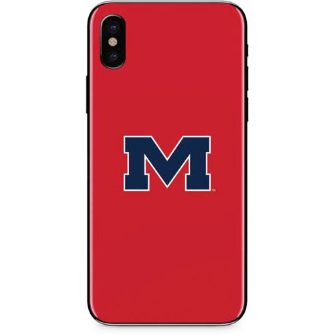 University of Mississippi Ole Miss Logo Red iPhone XS Skin