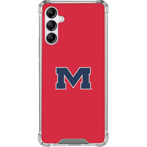 University of Mississippi Ole Miss Logo Red Galaxy A14 5G Clear Case
