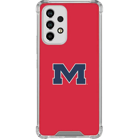University of Mississippi Ole Miss Logo Red Galaxy A53 5G Clear Case