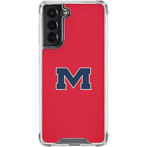 University of Mississippi Ole Miss Logo Red Galaxy S22 Clear Case