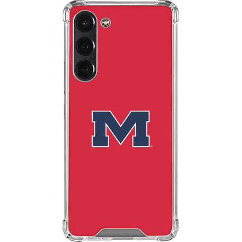 University of Mississippi Ole Miss Logo Red Galaxy S23 Plus Clear Case