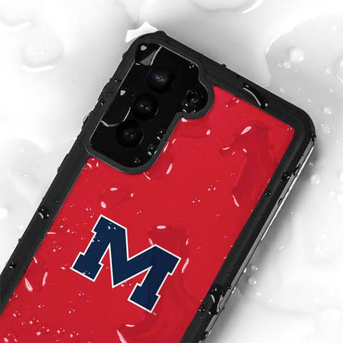 University of Mississippi Ole Miss Logo Red Galaxy S23 Plus Waterproof Case