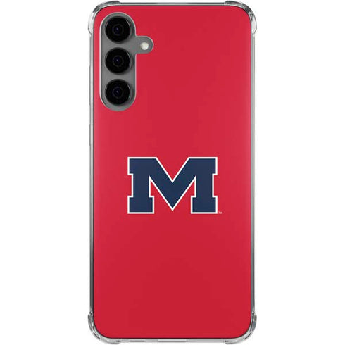 University of Mississippi Ole Miss Logo Red Galaxy S24 Plus Clear Case