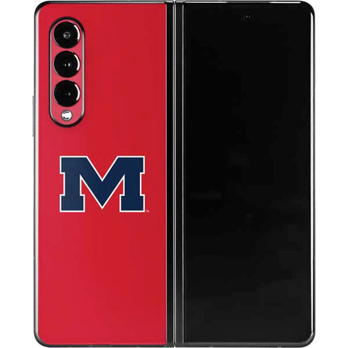 University of Mississippi Ole Miss Logo Red Galaxy Z Fold3 5G Skin