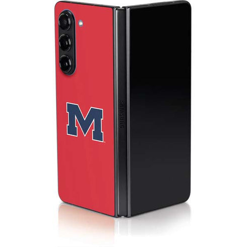 University of Mississippi Ole Miss Logo Red Galaxy Z Fold5 5G Skin