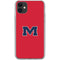 University of Mississippi Ole Miss Logo Red iPhone 11 Clear Case