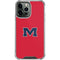 University of Mississippi Ole Miss Logo Red iPhone 13 Pro Max Clear Case