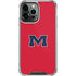 University of Mississippi Ole Miss Logo Red iPhone 13 Pro Max Clear Case