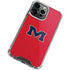 University of Mississippi Ole Miss Logo Red iPhone 13 Pro Max Clear Case