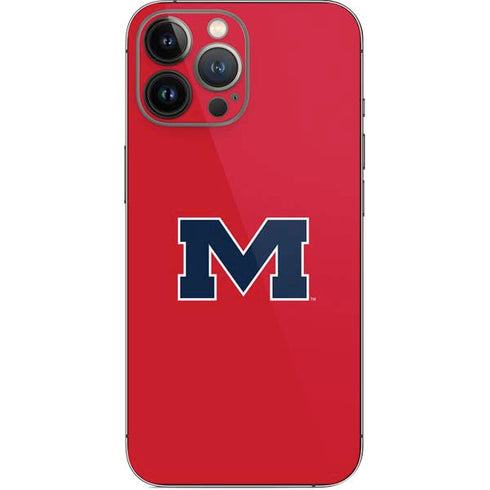 University of Mississippi Ole Miss Logo Red iPhone 13 Pro Max Skin