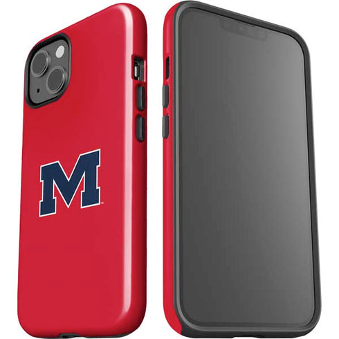 University of Mississippi Ole Miss Logo Red iPhone 14 Plus Impact Case