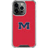 University of Mississippi Ole Miss Logo Red iPhone 14 Pro Clear Case