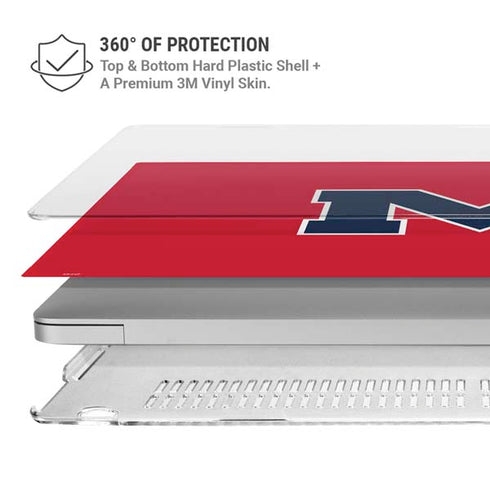 University of Mississippi Ole Miss Logo Red MacBook Air 15in (2023-2025) Case plus Skin
