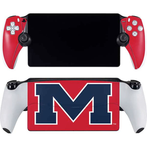 University of Mississippi Ole Miss Logo Red PlayStation Portal Remote Player Skin
