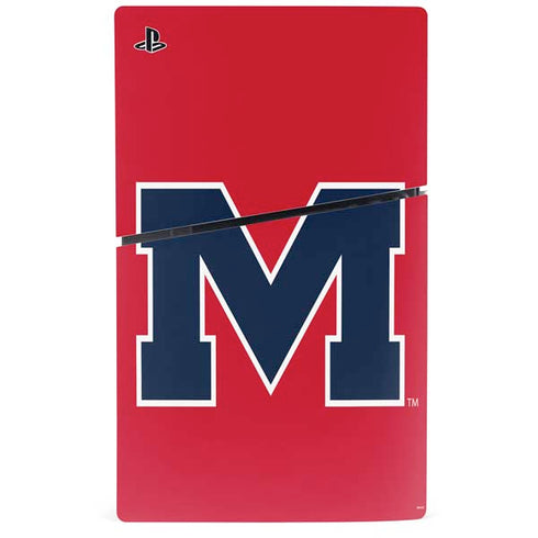 University of Mississippi Ole Miss Logo Red PS5 Slim Disk Console Skin