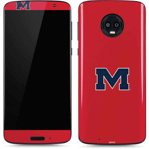 University of Mississippi Ole Miss Logo Red Moto G6 Skin
