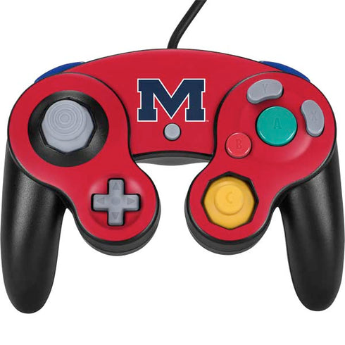 University of Mississippi Ole Miss Logo Red Nintendo GameCube Controller Skin