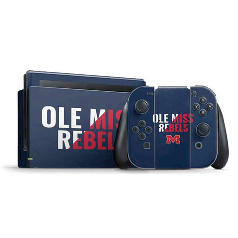 University of Mississippi Ole Miss Rebels Nintendo Switch Bundle Skin