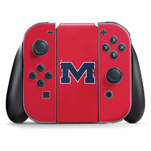 University of Mississippi Ole Miss Logo Red Nintendo Switch (2017-2021) Joy-Con Controller Skin