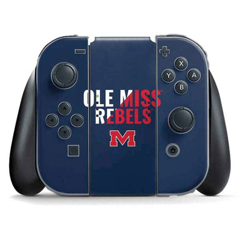 University of Mississippi Ole Miss Rebels Nintendo Switch (2017-2021) Joy-Con Controller Skin