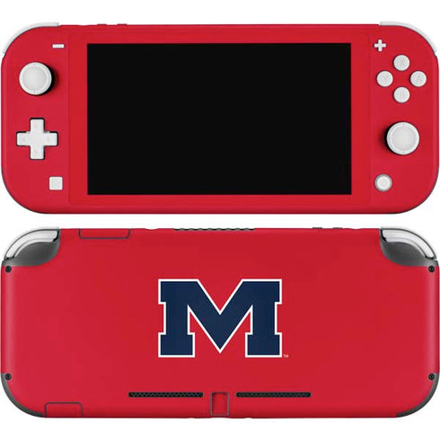 University of Mississippi Ole Miss Logo Red Nintendo Switch Lite Skin