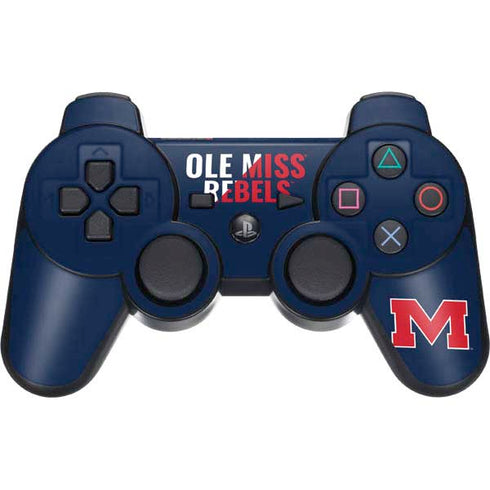University of Mississippi Ole Miss Rebels PS3 Dual Shock wireless controller Skin