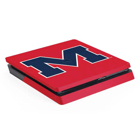 University of Mississippi Ole Miss Logo Red PS4 Slim Skin