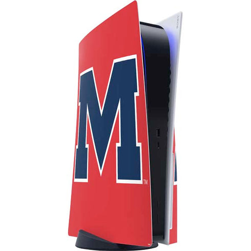 University of Mississippi Ole Miss Logo Red PS5 Console Skin