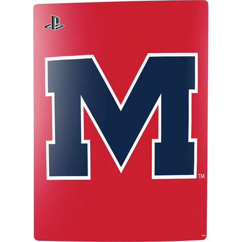 University of Mississippi Ole Miss Logo Red PS5 Console Skin