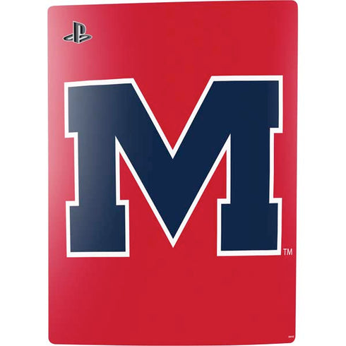 University of Mississippi Ole Miss Logo Red PS5 Digital Edition Console Skin