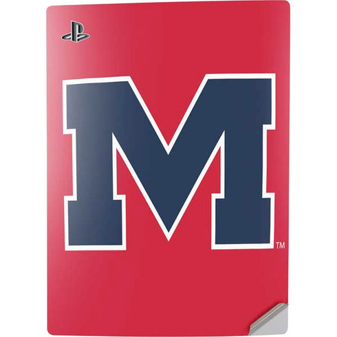 University of Mississippi Ole Miss Logo Red PS5 Digital Edition Console Skin
