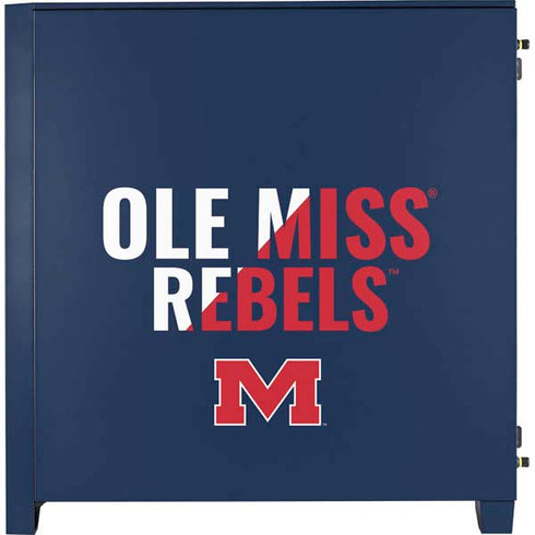 University of Mississippi Ole Miss Rebels Corsair 4000D Tempered Glass Mid-Tower ATX Case Skin