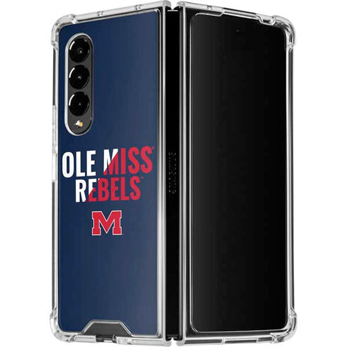 University of Mississippi Ole Miss Rebels Galaxy Z Fold4 5G Clear Case