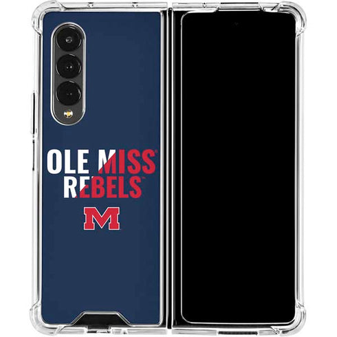 University of Mississippi Ole Miss Rebels Galaxy Z Fold4 5G Clear Case