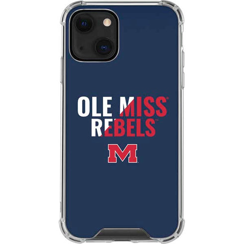University of Mississippi Ole Miss Rebels iPhone 13 Mini Clear Case