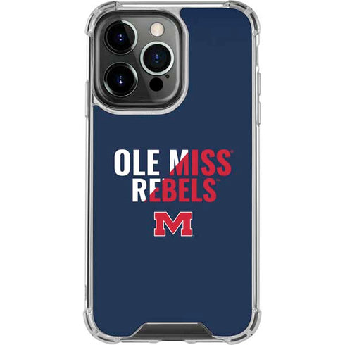 University of Mississippi Ole Miss Rebels iPhone 14 Pro Clear Case