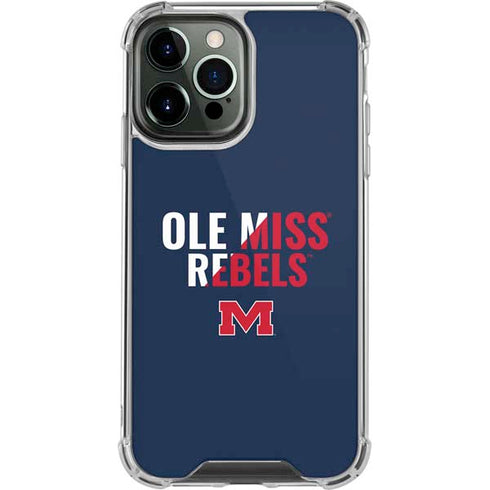 University of Mississippi Ole Miss Rebels iPhone 14 Pro Max Clear Case