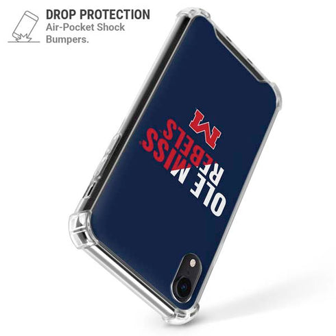 University of Mississippi Ole Miss Rebels iPhone XR Clear Case
