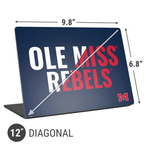 University of Mississippi Ole Miss Rebels Universal Laptop 12in (9.8 x 6.8in) Skin