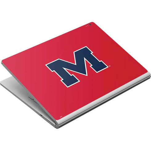 University of Mississippi Ole Miss Logo Red Surface Book Skin