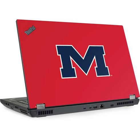 University of Mississippi Ole Miss Logo Red Lenovo ThinkPad Skin