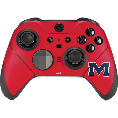 University of Mississippi Ole Miss Logo Red Xbox Elite Wireless Controller Series 2 Skin