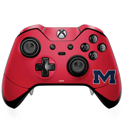 University of Mississippi Ole Miss Logo Red Xbox One Elite Controller Skin