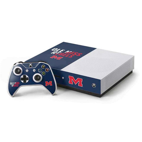 University of Mississippi Ole Miss Rebels Xbox One S Console and Controller Bundle Skin
