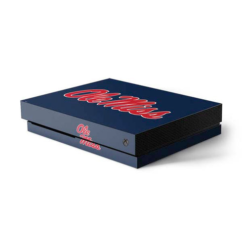 University of Mississippi Rebels Ole Miss Xbox One X Console Skin