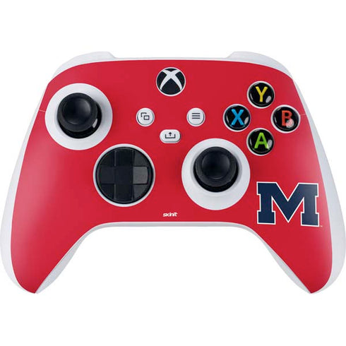University of Mississippi Ole Miss Logo Red Xbox Series S Controller Skin
