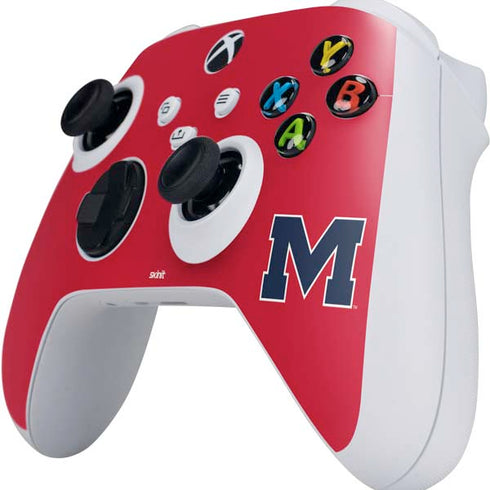 University of Mississippi Ole Miss Logo Red Xbox Series S Controller Skin
