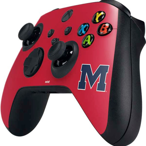 University of Mississippi Ole Miss Logo Red Xbox Series X Controller Skin