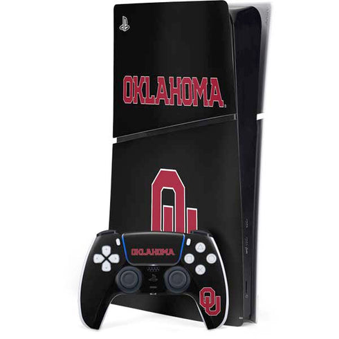 University of Oklahoma Only One Sooners PS5 Slim Digital Edition Bundle Skin