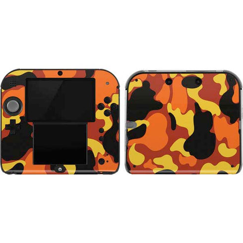 Orange Camo Nintendo 2DS Skin